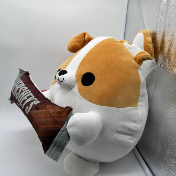 New Zuru Snackle Benji Corgi 14” JUMBO Plush w/ HERSHEY’S CHOCOLATE Snackles NWT - Picture 5 of 9